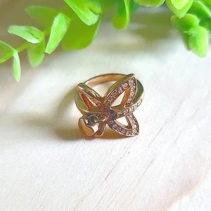 Heart Charmed Butterfly Ring
